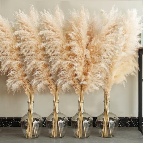 40' inch 20 Stems Natural Pampas Grass Decor Tall...