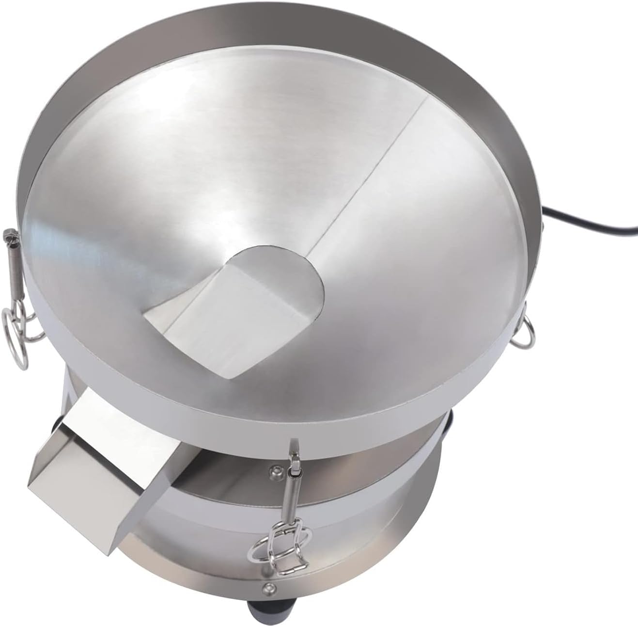 Automatic Sieve Shaker Included Flour Sifter Electric Vibrating Sieve Machine Sifter Shaker Machine 1350 r/min for Rice & Herbal Powder Particles (340Mesh)
