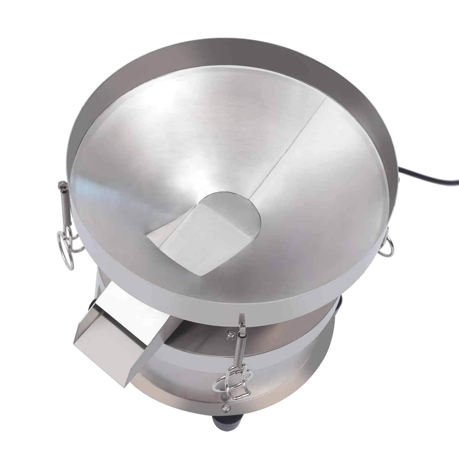 Tamiz de harina eléctrico, máquina agitadora de harina automática de 50 W, máquina tamizadora vibratoria eléctrica, máquina tamizadora de Acero Inoxidable para arroz y partículas,1800Mesh