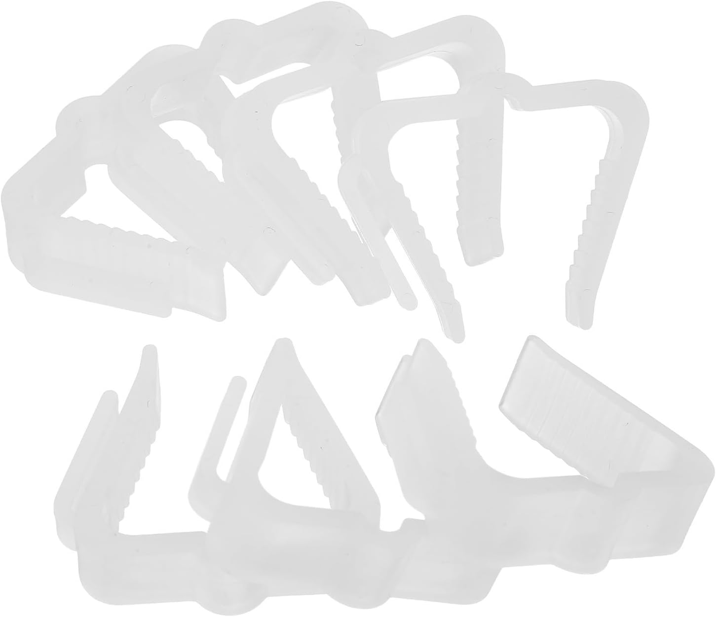 20pcs Christmas Light Clips, Plastic Gutter Holders White Reusable | Deck Railing Patio Use, Weatherproof Grip, Effortless Installation