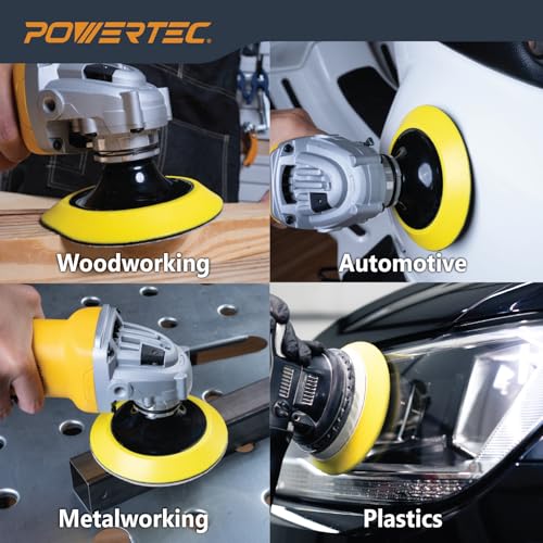 POWERTEC 5 Inch Hook and Loop Backing Pad with 5/8"-11 Thread, PU Sanding Pad for Angle Grinder with 5/8 Shaft, 5 Inch Backing Plate Replacement for DeWalt DCW402, 128402, DW400 (46903) by POWERTEC - Image 6