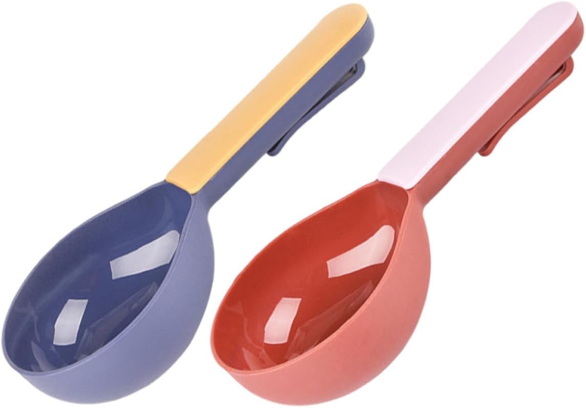 2pcs Thickened Mixed Color Abs Pet Food Scoop for Dog and Cat Feeding