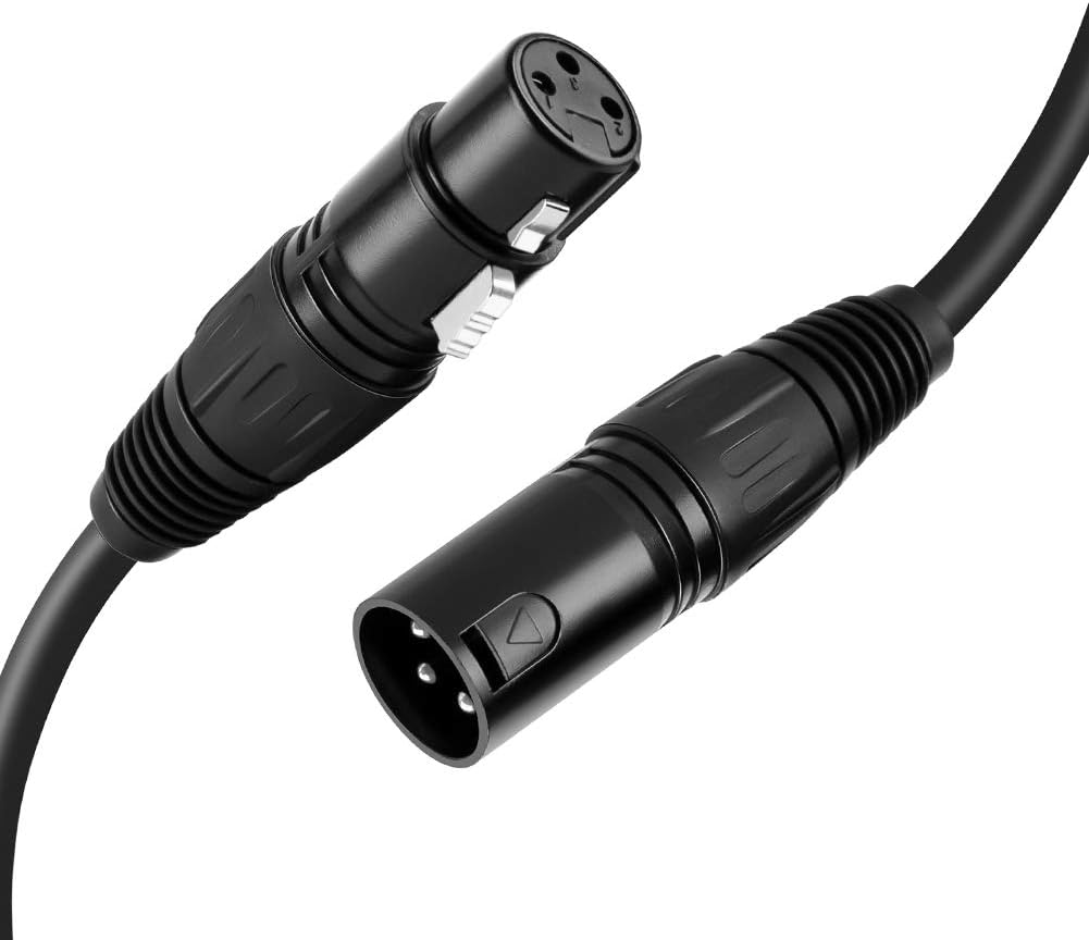 XLR Cable, CableCreation 3FT XLR Male to XLR Female Balanced 3 PIN XLR Microphone Cable Compatible with Shure SM Microphone, Behringer, Speaker Systems, Radio Station and More, Black