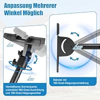 Starlink Halterung Gen 3 Satz, 180° Einstellbare Dachhalterung & Wandhalterung für Starlink Standard, Wasserdichte Montagehalterung aus Aluminium, Heavy Duty Rohrhalterung, Montagezubehör für Satellit – Ansicht 3