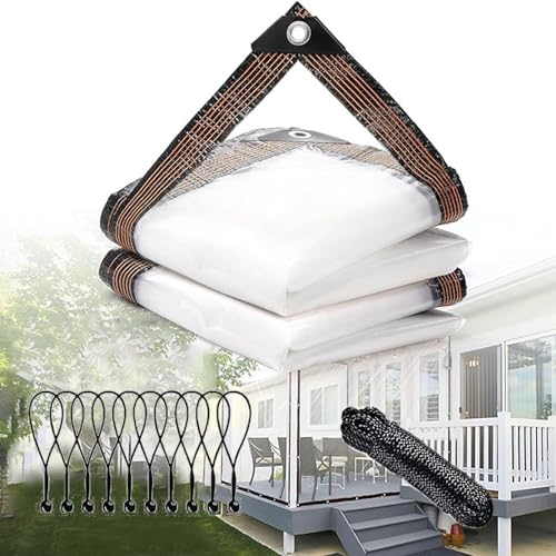 Bâche transparente en vinyle PVC lourd avec œillets métalliques haute résistance