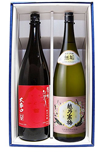 〔セット商品〕越乃寒梅 無垢 (むく) 純米吟醸 + 東洋美人 純米吟醸 大辛口 1.8L×2 本セット 箱入り
