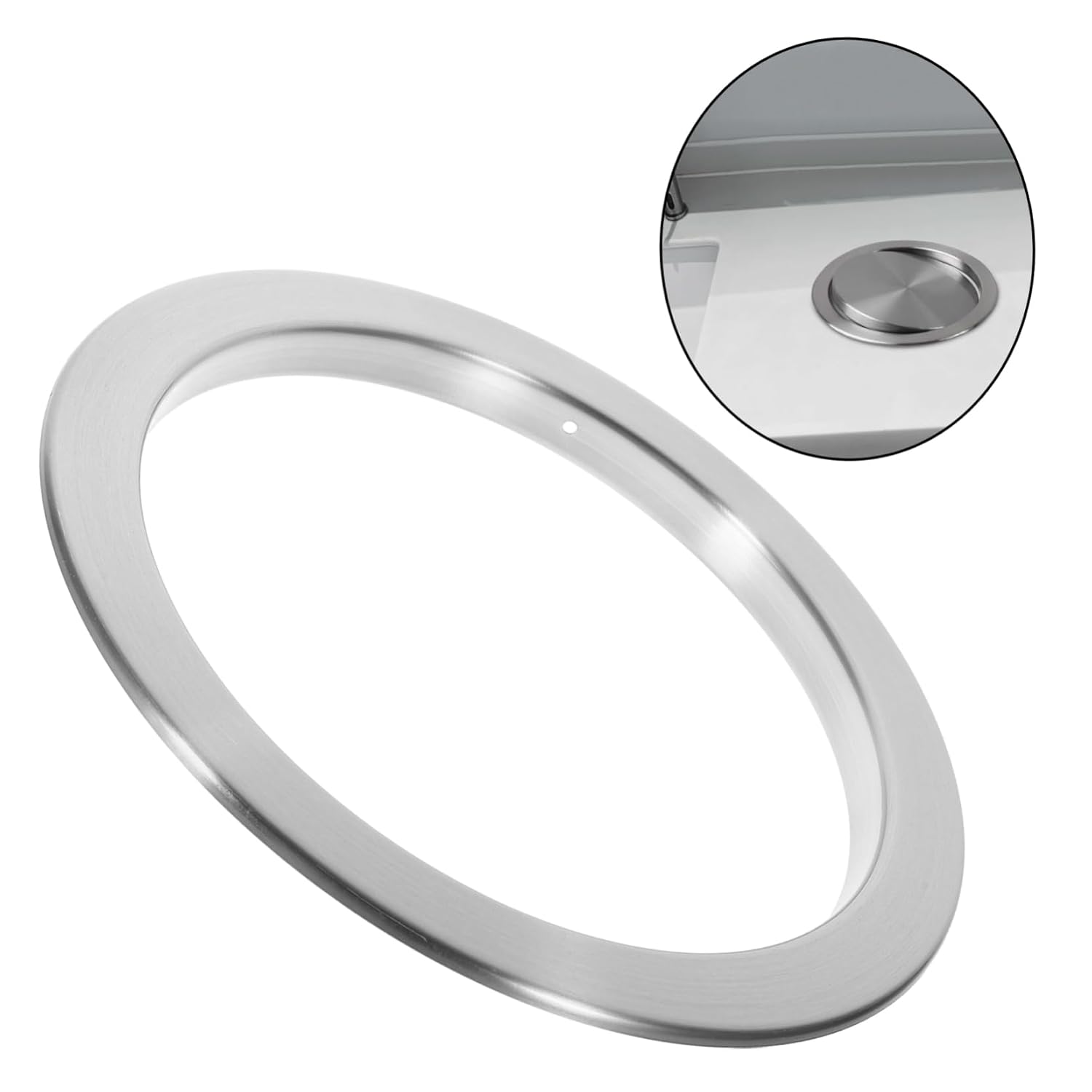 Kitchen Counter Trash Can Grommet Built Trash Chute Grommet Stainless Steel for Countertop Recycle Bin for Kitchen