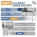 Albott 60 Inch Stainless Steel Dog Washing Station, Professional Pet Bathtub with Stairs, 3-Speed Adjustable Showerhead, Removable Grates, and Easy-Clean Design, XL for Large Dogs (Left Door).