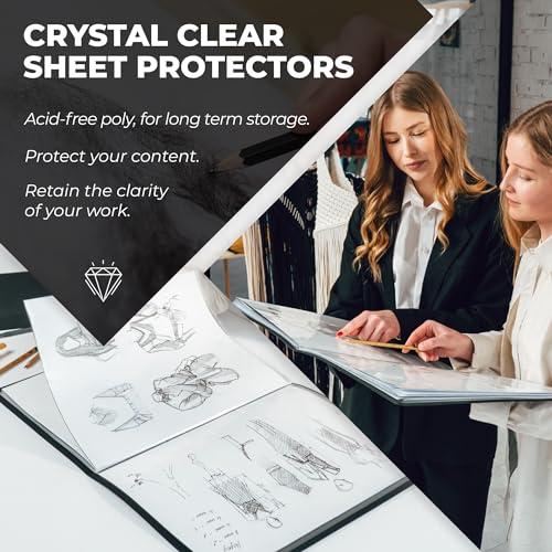 image for Dunwell Art Portfolio 9x12 Folder (Silver), Black Mounting Paper, Port