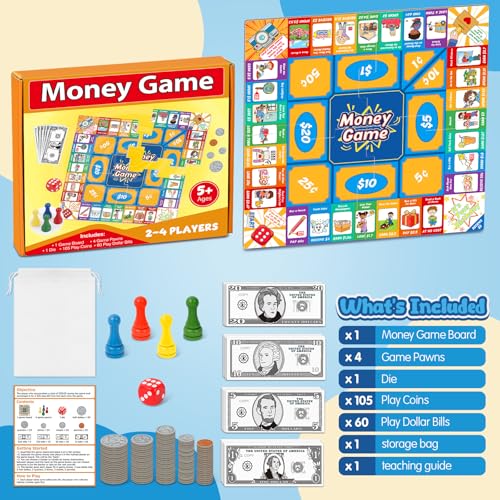 Juego educativo de mesa para niños con dinero y matemáticas miniatura 7