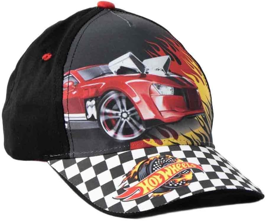 Hot Wheels Kids Adjustable Cap for Boys and Girls - Hot Wheels Curved Bill Cap for Summer, Park and Beach