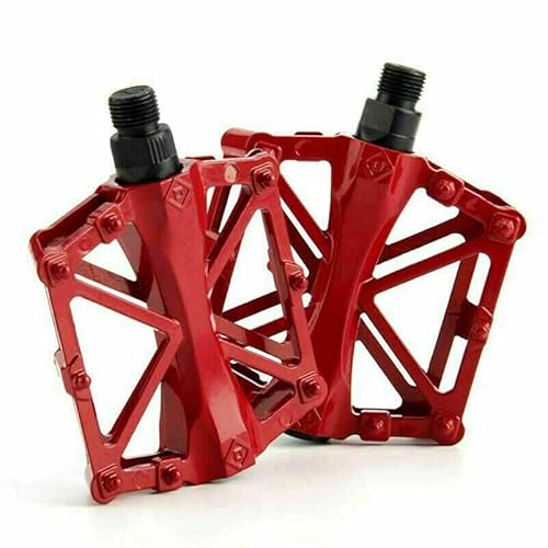 AIMALL Bike Pedals Alloy Mountain Road MTB Colored Bicycle Nonslip Cycling Pedals 9/16", Durable Aluminum, Dual-Sided