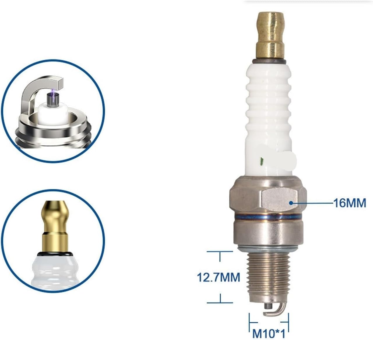 Spark A7C for C7HSA for 50cc 110cc 150cc Motorcycles(2 Pieces with Box)