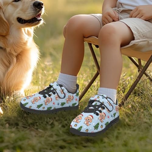 Christmas Cute Dog Pattern Kids Shoes Running Shoes Girls Boys Primary School Students Sports Shoes Spring and Autumn Casual Shoes3