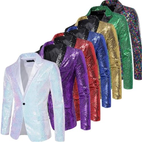 Men's Suit Jacket Stage Performance V-Neck Single Buttonblazers Coat2