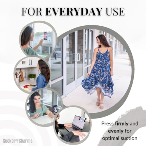 Miniatura 6 de Soporte de teléfono con ventosa extraíble y reutilizable (mora)