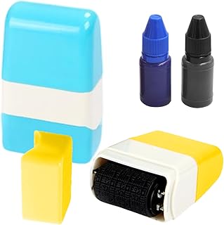 2 Piezas Aplicadoras Y 2 Partes 10 Ml De Tinta, Sello De Rodillos De Protección De Datos, Densidad De Protección De Datos, Sello De Rollo, Dirección Ennegrecida.