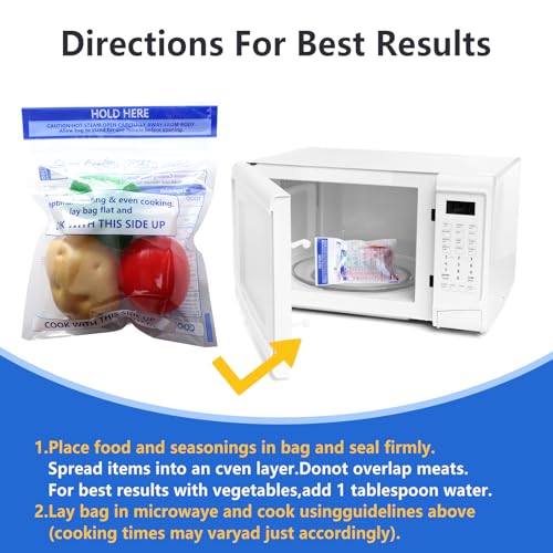 image for Sel Natural 36 Pcs Zipper Steam Bags Reusable Microwave Steam Cooking 