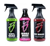 Boat Bling Get Sauced 3 Pack Kit - Hot Sauce, Vinyl Sauce, Bubble Sauce for Boats, RVs, Powersport Vehicles and More - Three 20oz Bottles