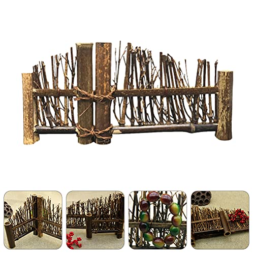 BESTOYARD Acessório para fotografia de cerca de bambu feito à mão com cerca estilo retrô