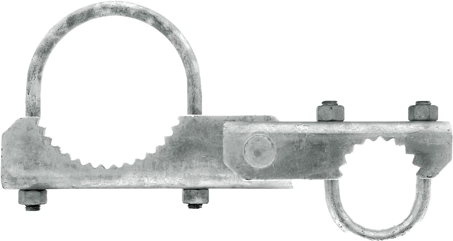 2 Pack 180 Degree Hinge Chain Link Gate for 2-7/8" Post - 1-5/8 & 1-7/8" Gate Frame Chain Link Post Gate Hinge (Includes Hinge U Bolts - 1 Hinge Assy)