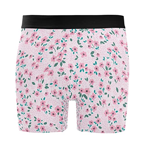 Ropa interior elástica para hombre Vnurnrn: bóxers florales de uso diario
