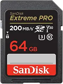 SanDisk Cartão de memória 64GB Extreme PRO SDXC UHS-I - C10, U3, V30, 4K UHD, cartão SD - SDSDXXU-064G-GN4IN, Cinza escuro/preto