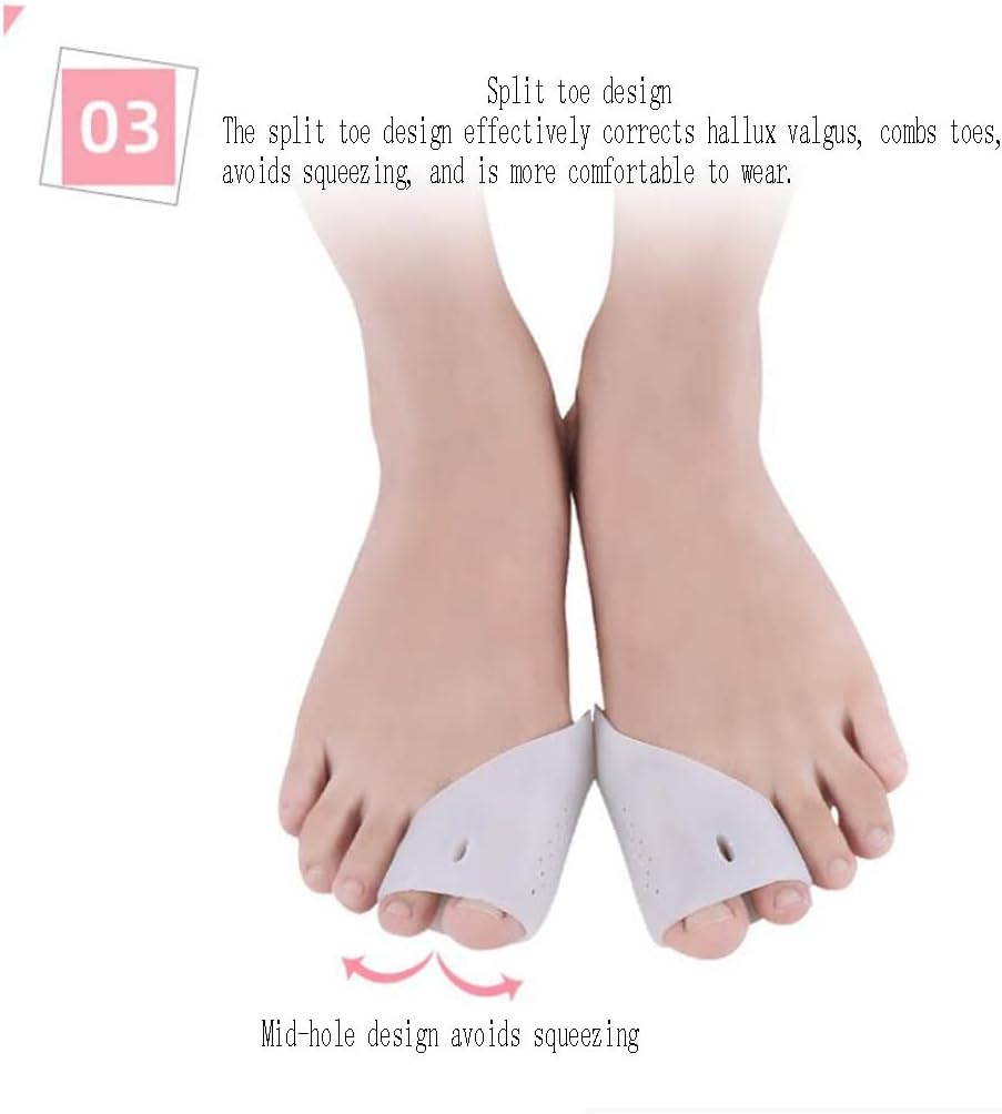 DEAVER Wearable Shoes Split Toe Big Bone Orthosis Adult Bunion Correctors,Gel Care Straightener, Protector for Men Women Pain Relief Separation