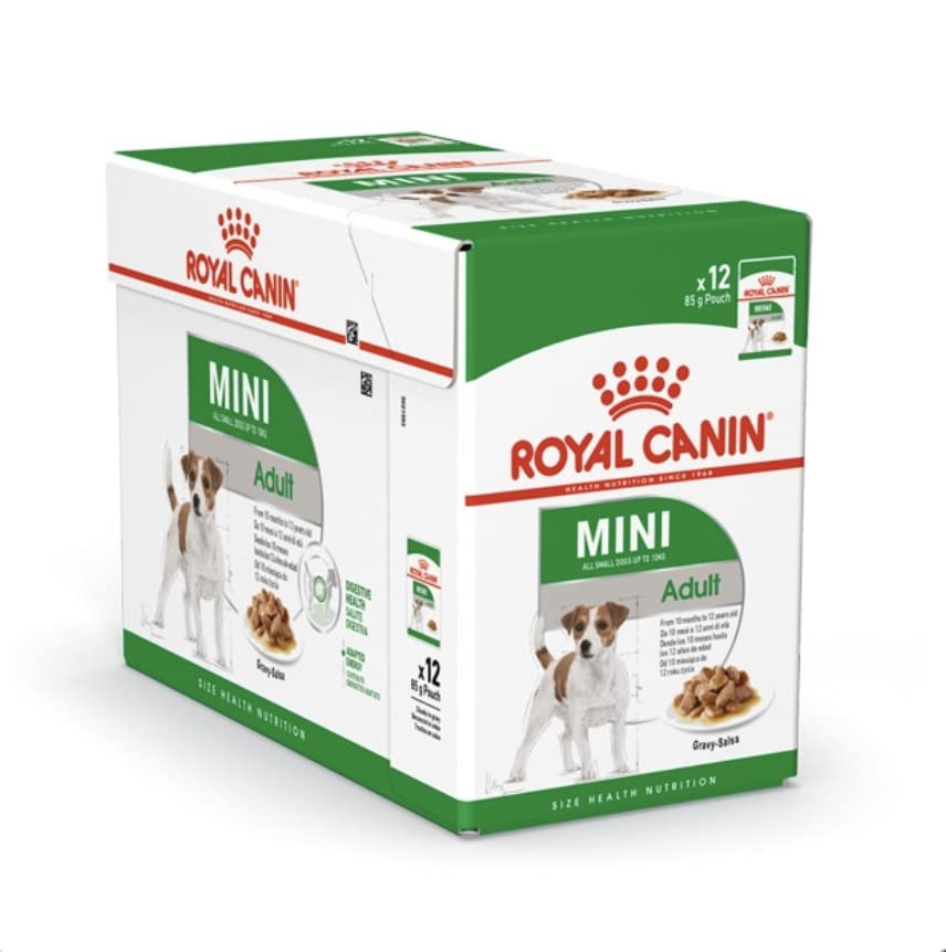 ROYAL CANIN SIZE HEALTH NUTRITION MINI ADULT DOG WET FOOD - 12 POUCHES