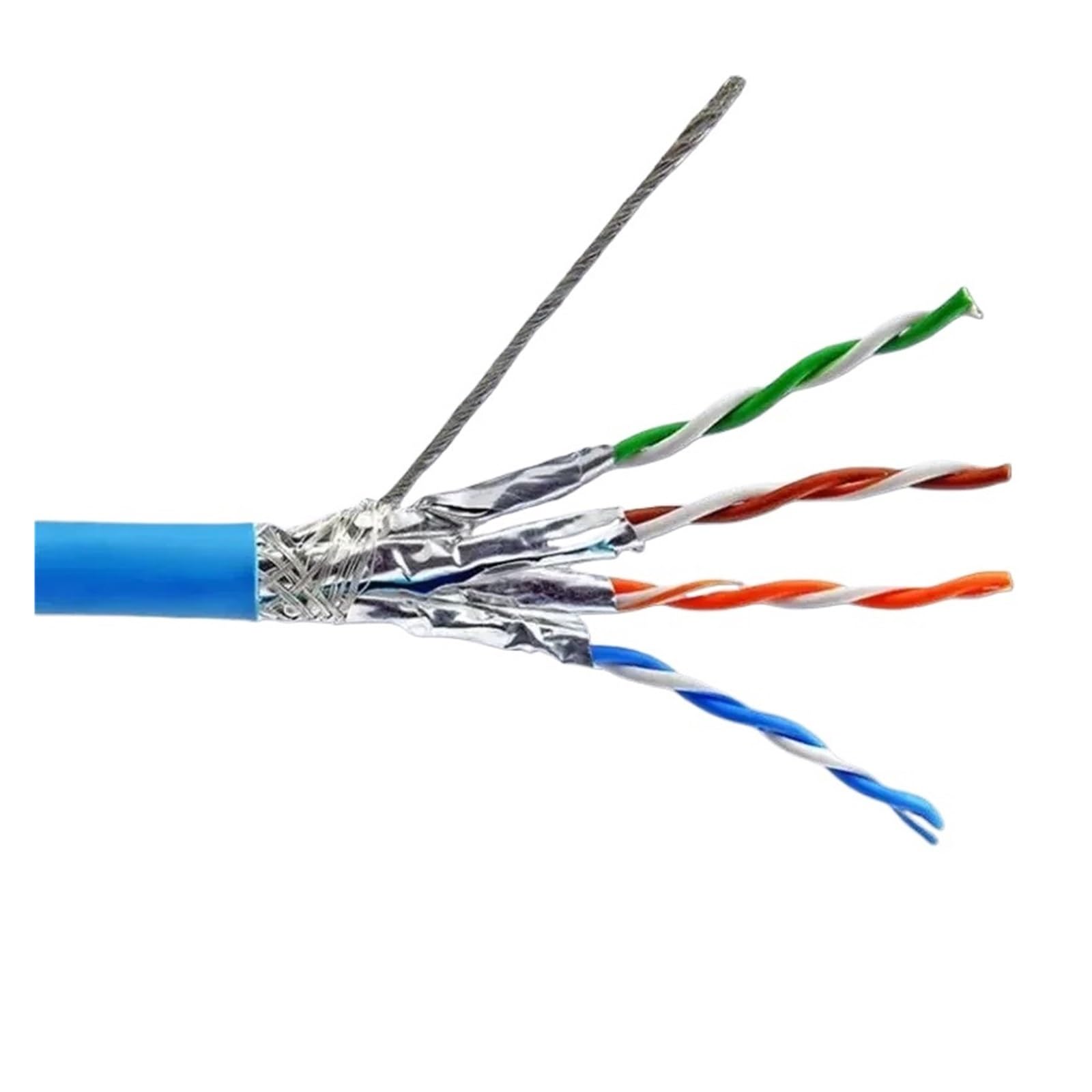 Câble Ethernet Cat6a 23awg, 30M 10m 50M, réseau RJ45 S, Installation FTP, Double Blindage, en cuivre, 0.57mm, 10G LAN (Size : 20M)
