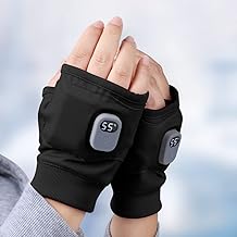 Heated Gloves, Electric Heating Gloves, Winter Usb Rechargeable, Fast Warming, 3 Levels of Temperature Adjustment, Temperature Display, 2,000 mAh, Fingerless, Heated Gloves, Heated Gloves,