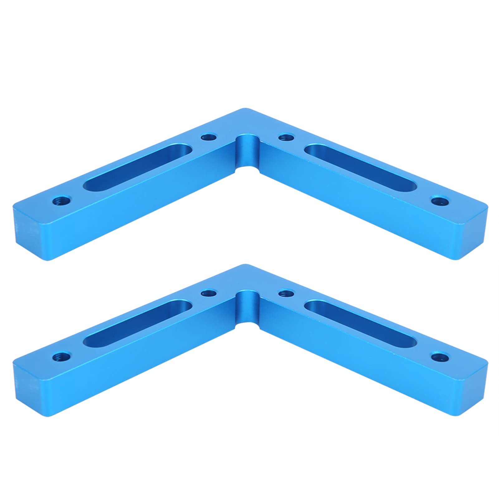 Right Angle Clamp Aluminum Alloy Carpenter 90 Degree Positioner Woodworking Tool Blue 2Pcs Set