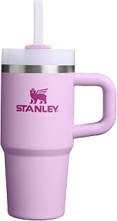 STANLEY Quencher H2.0 Flow State Tumbler, 14 oz, Soft Orchid | Handle and Straw | 3-Position Lid | Cup Holder Compatible for Travel | Insulated Stainless Steel Cup | BPA-Free