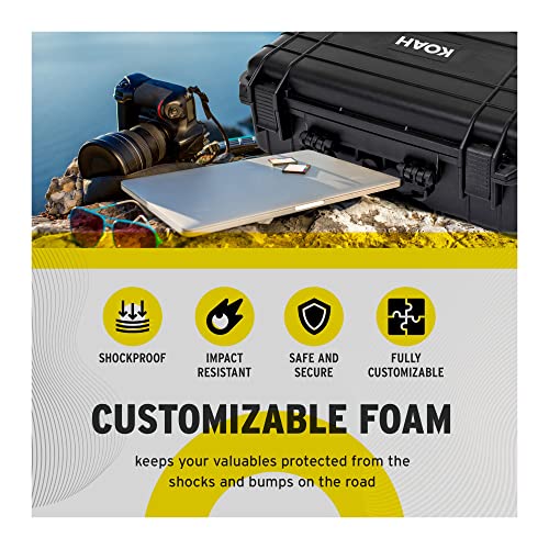Koah Weatherproof Hard Case With Customizable Foam (18 X 14 X 7 Inch) #TOP2