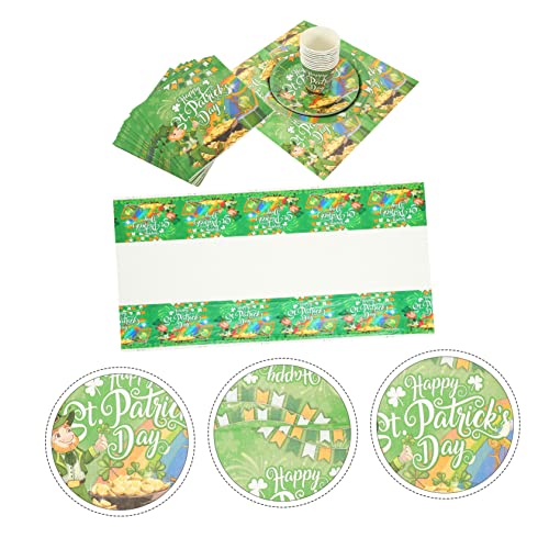 Ciieeo 1 Conjunto De Talheres Do Dia Irlandês St Pratos Para Festa Do Dia De Patrício St Artigos Par