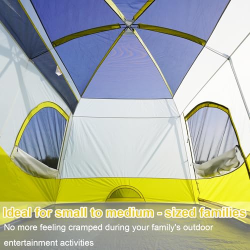 Image of Vidalido Tents,6-8 Person Camping Tent with Extended Vestibule,2 Room Weather Resistant Family Tents,Easy Install Waterproof Outdoor Tent for Backpacking and Camping Hiking
