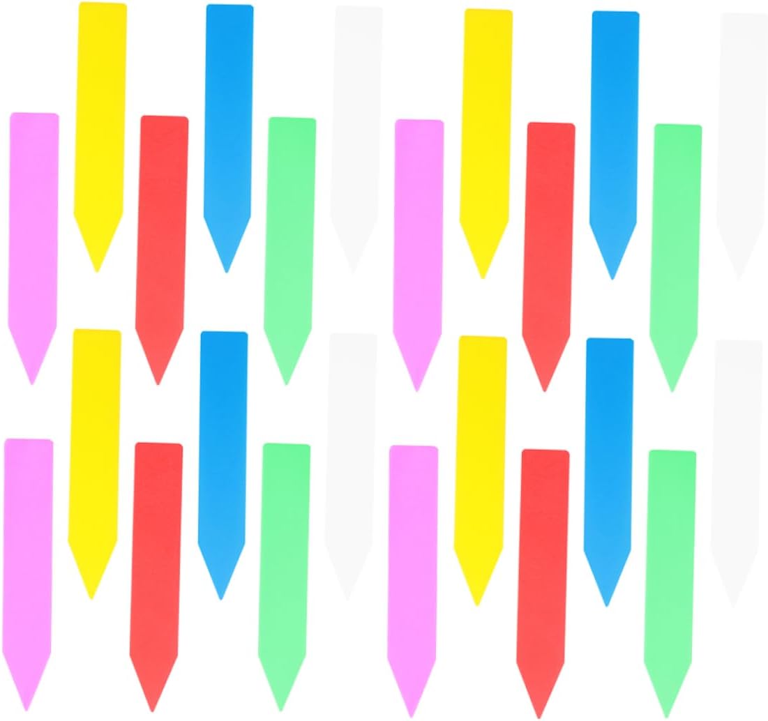 Generic 600pcs Multi-Color Plastic Plant Labels Garden Markers for Flower Pots Easy to Write and Reuse for Organizing Trees Flowers and Greenhouses