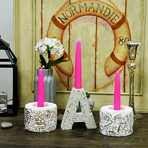Zest Candle 12-Piece Hot Pink 6" Taper Candles, Count #TOP3