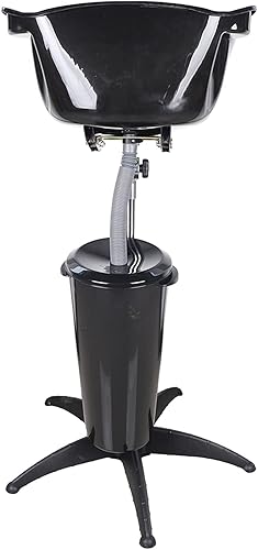 Fregadero de lavado de cabello, lavabo de champú profundo portátil para salón de belleza, lavabo de lavado de cabello, lavabo de champú con manguera