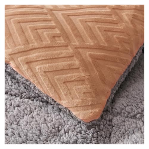 Edredón de terciopelo de cordero microfibra reversible para cama 6