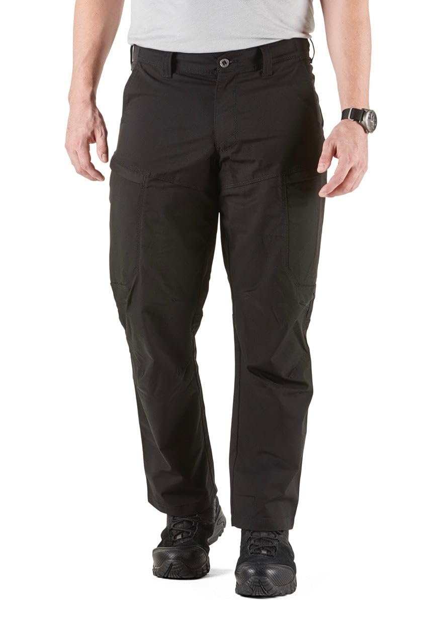 5.11 Tactical Men's Apex Pants, Regular Fit, Gusseted, 10 Pockets, Style 74434ABR, Black, 40W x 30L