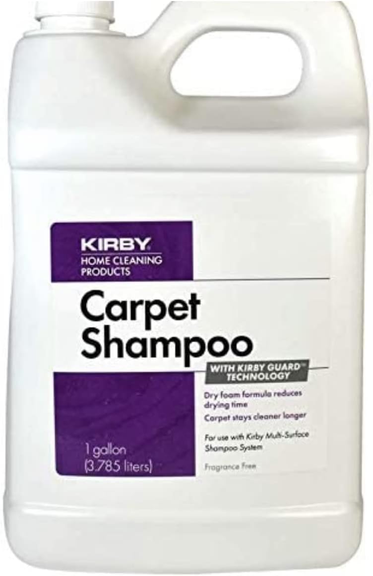 Kirby 1 Gallon Genuine Allergen Shampoo (UnScented). Use with all model Vacuum Cleaner Shampooer Systems.