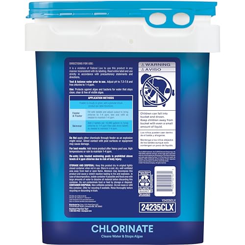Image of Clorox Pool&Spa XTRABLUE 3 inch Chlorinating Tablets, Individually Wrapped, Kills Bacteria & Stops Algae (35 LB)