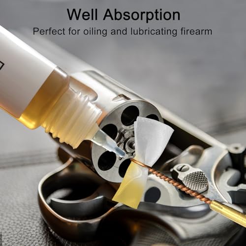 Image of Gun Cleaning Supplies - Lint Free Gun Cleaning Patches and 6 Inch Gun Cleaning Swabs Kit - Fit for Most Caliber Firearms Cleaning