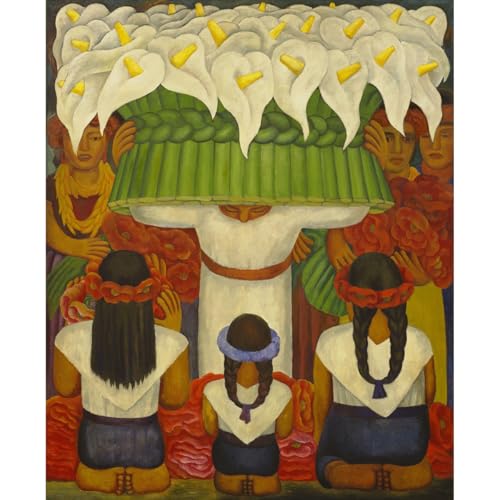 Toile Diego Rivera décoration murale salon Fête des fleurs Santa Anita