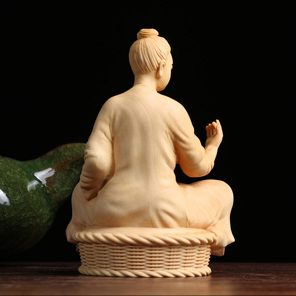 Amazon.co.jp: 彫像彫刻鑑賞 ツゲ禅タオ木彫刻ホーム茶道オフィス