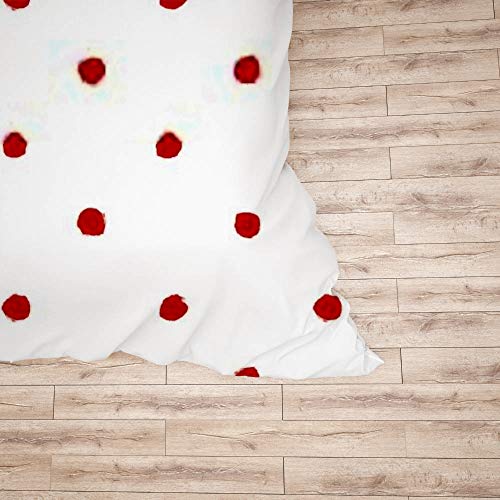 Parure de lit 3 pièces motif rose tombée avec housse de couette 200x200 et taies