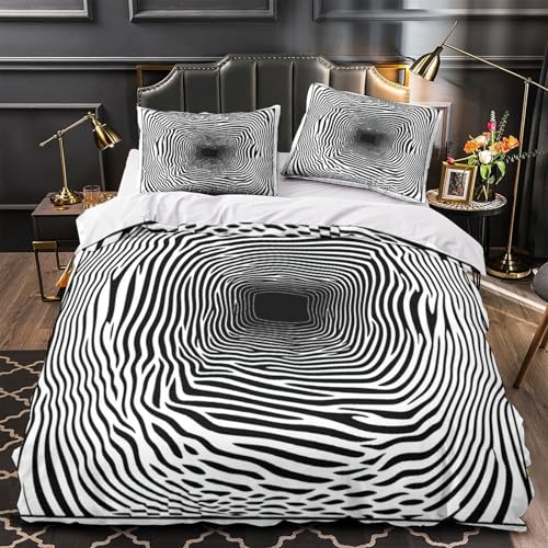 Housse de couette super douce en microfibre résistante 3D - 2