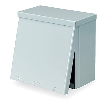 Wiegmann RSC121208 RSC-Series NEMA 1/3R Wall-Mount Enclosure with Lift-Off Screw Cover and Knockouts, Carbon Steel, 12 x 12 x 8