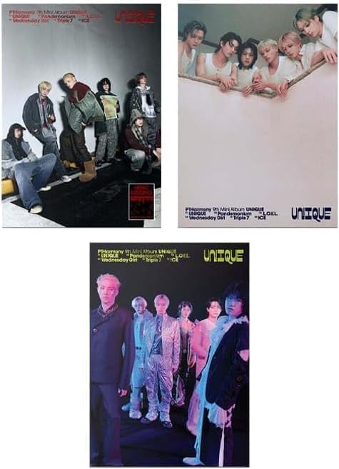 P1Harmony UNIQUE 9th Mini Album Standard Photobook Ver (A+B+C 3 VER SET)